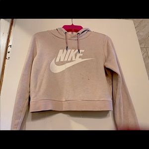 Nike Pink Crop Hoodie Size Small